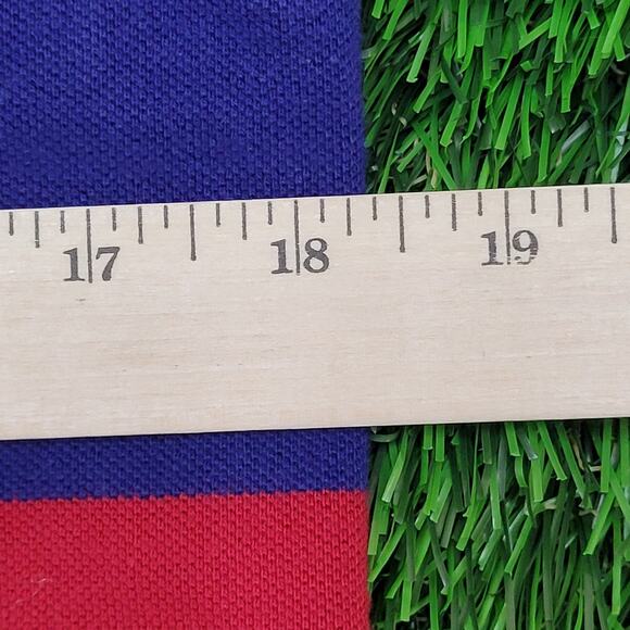 Ralph-Lauren Scribble Striped Polo Shirt S/M 18x25 Cropped - Picture 9 of 13